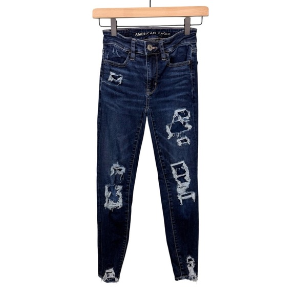 American Eagle Outfitters Denim - American Eagle Distressed Hi-Rise Jegging Crop Size 00
